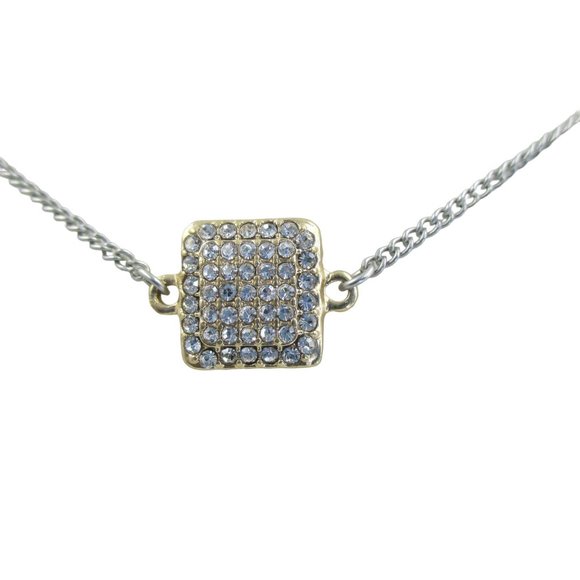 White House Black Market Gold Chain & CZ Neutral Necklace Romantic Luxury NEW - Picture 4 of 11